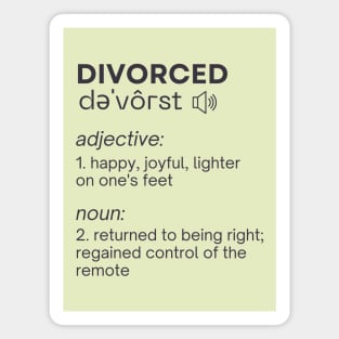 Divorced Dictionary definition Magnet